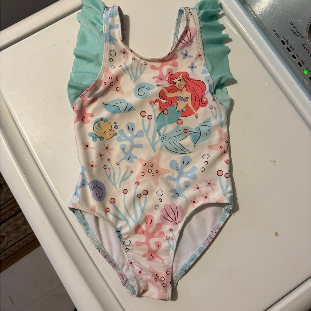 Little Mermaid Swimsuit with Ruffle Sleeves